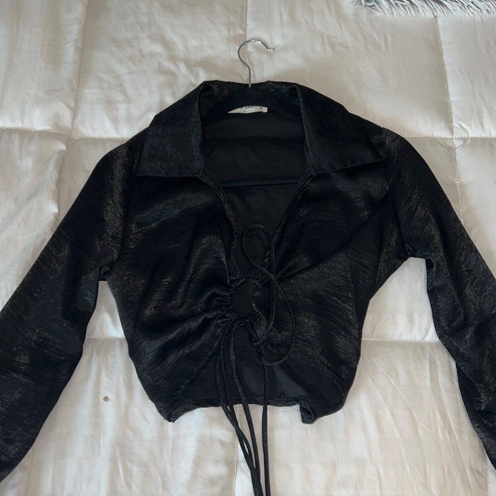 SATIN BLACK SHIRT